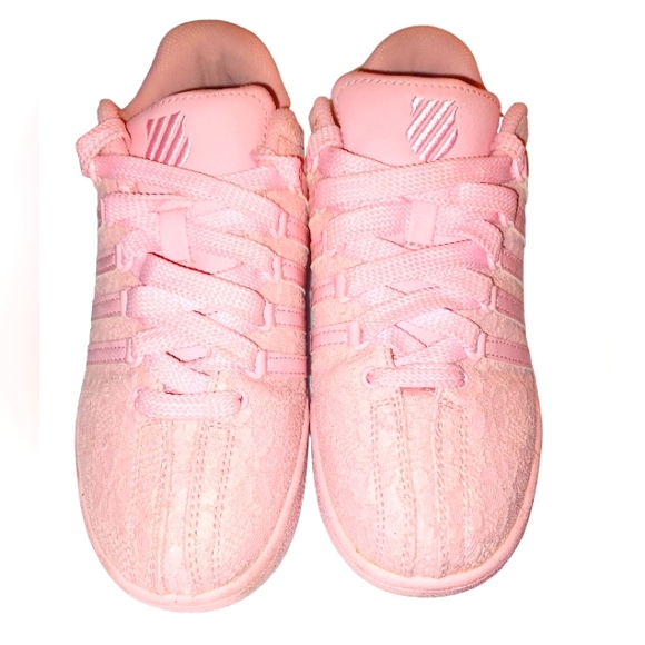K-SWISS Pink Lace ๐ Sneakers Rare EUC - Picture 2 of 5
